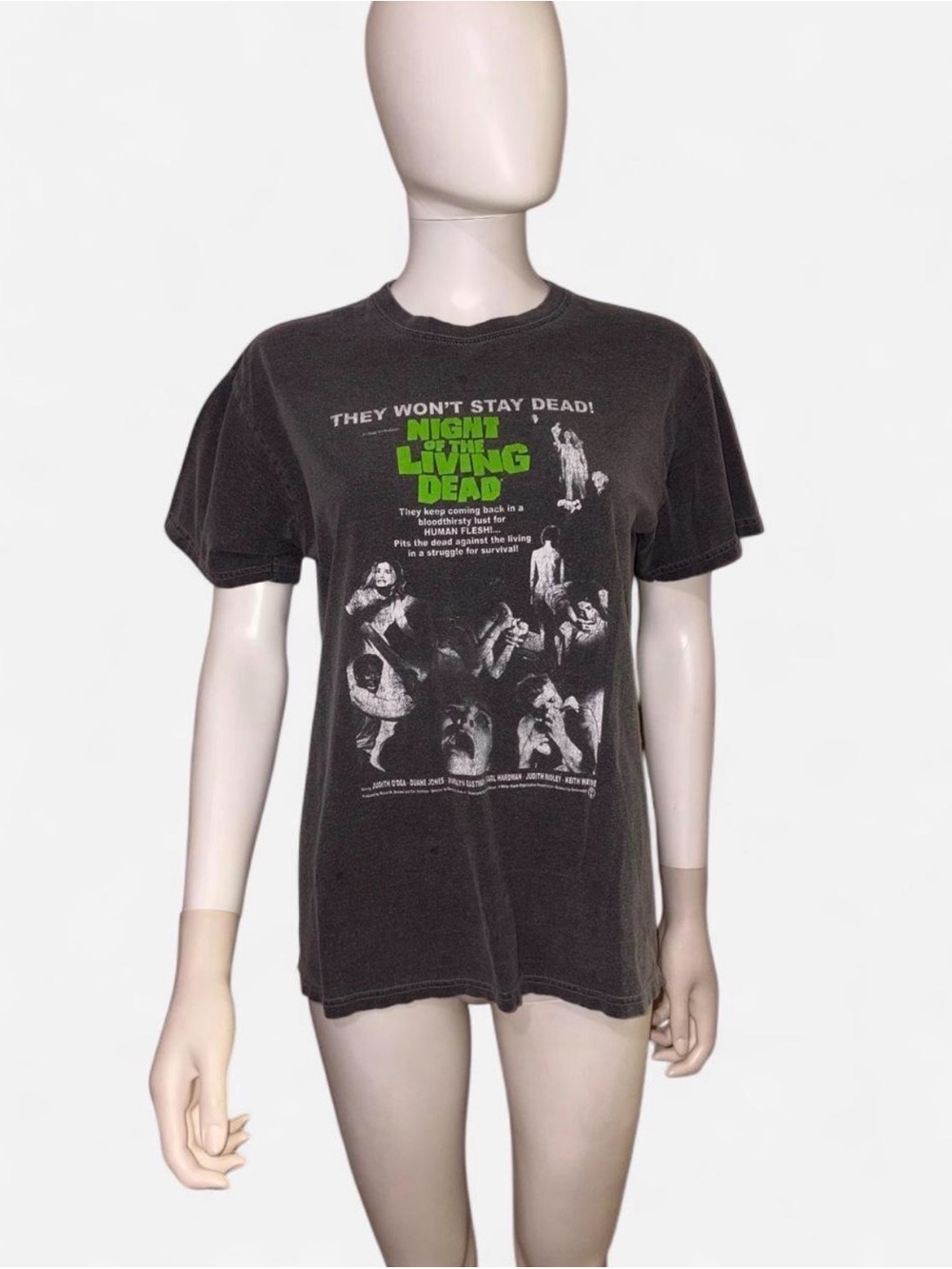 Vintage-Inspired Black 'Night of the Living Dead' Graphic Tee
